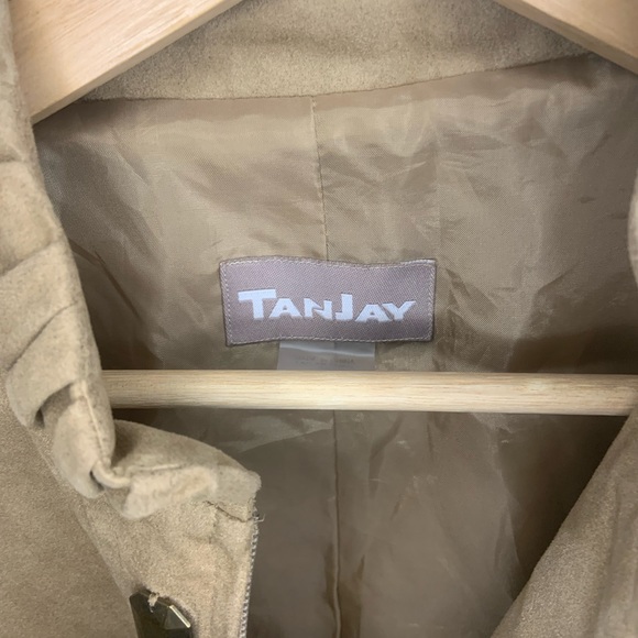 3/20$ TanJay size 10 tan faux suede light jacket - Picture 3 of 4